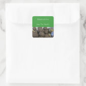 Kerstgebak Vierkante Sticker (Tas)