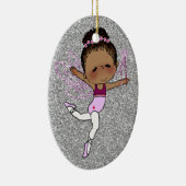 kerstgeballerina Ornament Silver Pink (Rechts)