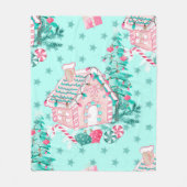 kerstgeband fleece deken (Voorkant)