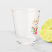 kerstgebarquet Merry kersttypografie Shot Glas (Links)
