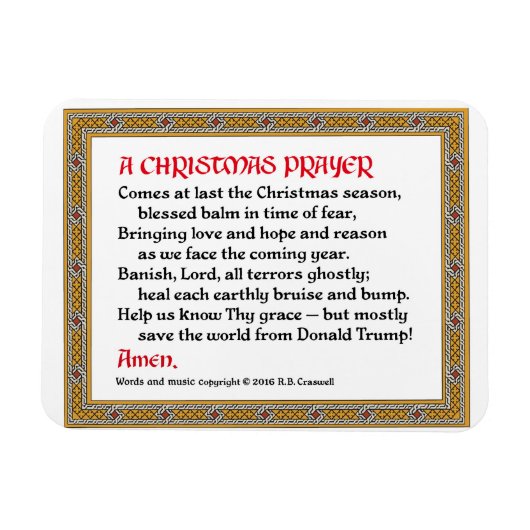 Kerstgebed (Donald Trump) Magneet #2 (Horizontaal)