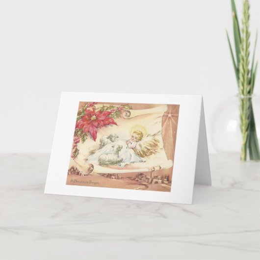  kerstgebed feestdagen kaart (Voorkant)