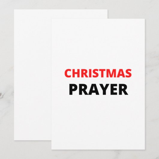 KERSTGEBED KAART (Voorkant / Achterkant)