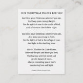 Kerstgebed Kaart met St. Thérèse en Pink Ch Plaatskaartje (Achterkant)