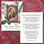 Kerstgebed Kaart met St. Thérèse en Pink Ch Plaatskaartje<br><div class="desc">Stuur oprechte kerstzegeningen met deze elegante gebedskaart met een prachtig afbeelding van St. Thérèse, de Kleine Bloem, omringd door delicate roze rozen en feestelijk groen. De kaart bevat een opbeurende gebed om geloof en moed te inspireren, samen met een speciale voorbede van St. Thérèse om geliefden te begeleiden en te...</div>