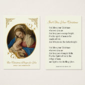 Kerstgebed Kaarten Geboorte Maria en Jezus Visitekaartje (Voorkant /achterkant)