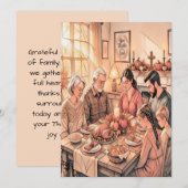 Kerstgebed Thanksgiving Kaart (Voorkant / Achterkant)