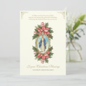 Kerstgebed voor het vaderland Onze-Lieve-Vrouw van Feestdagenkaart (Staand voorkant)