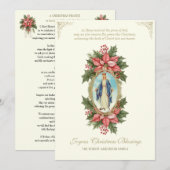 Kerstgebed voor het vaderland Onze-Lieve-Vrouw van Feestdagenkaart (Voorkant / Achterkant)