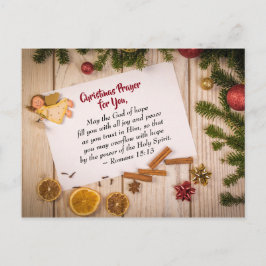 Kerstgebed voor jou, mei de God van Hoop Briefkaart