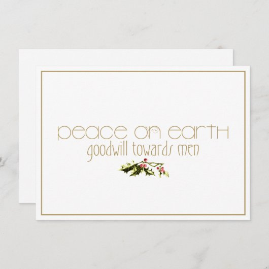 Kerstgebed voor vrede Flat Holiday Kaart (Voorkant / Achterkant)