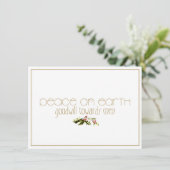 Kerstgebed voor vrede Flat Holiday Kaart (Staand voorkant)