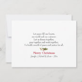 Kerstgebed voor vrede Flat Holiday Kaart (Achterkant)