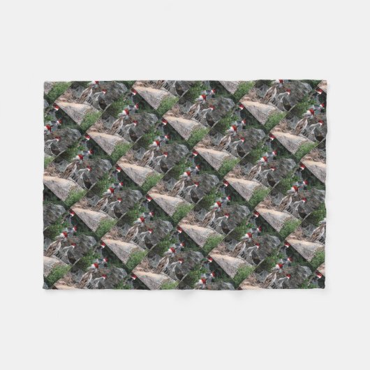 kerstgebergte fleece deken (Voorkant (Horizontaal))