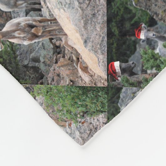 kerstgebergte fleece deken (Hoek)