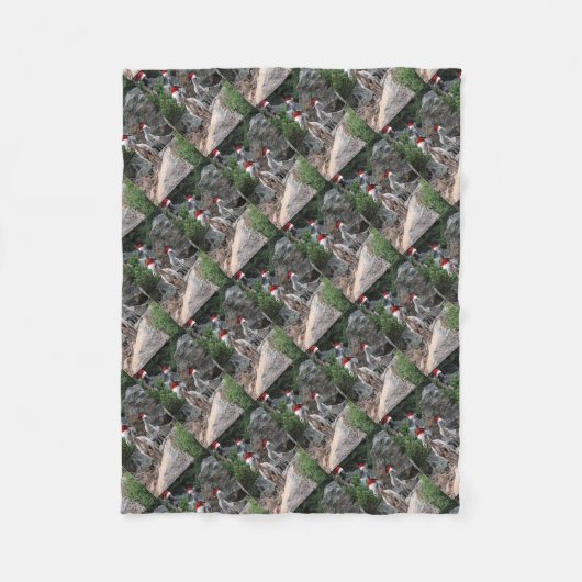 kerstgebergte fleece deken (Voorkant)