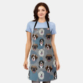 kerstgebergte honden schort (Gedragen)