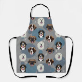 kerstgebergte honden schort (Voorkant)