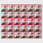 Kerstgebiedoperd kerstpapier cadeaupapier (Vlak)