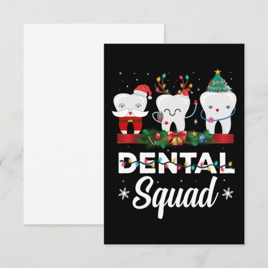 kerstgebitskleding Funny Xmas Dentist Bedankkaart (Voorkant / Achterkant)