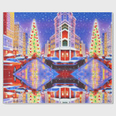 kerstgeblissen cadeaupapier (Vlak)