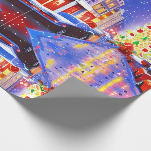 kerstgeblissen cadeaupapier (Hoek)