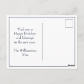 Kerstgeboorte Aankondiging Holiday Newborn Foto Briefkaart (Achterkant)