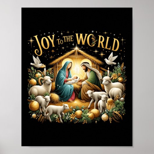 kerstgeboorte Christelijke geboorte van Jezus doet Poster (Voorkant)