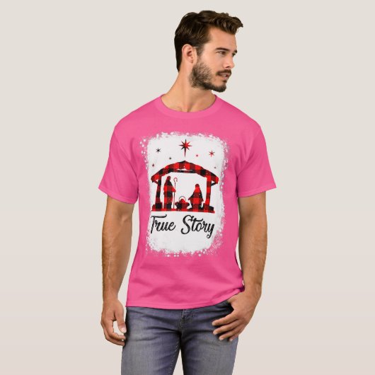 kerstgeboorte, echt verhaal van Jezus geboorte met T-shirt (Voorkant volledig)