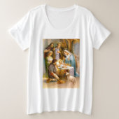 kerstgeboorte grote maat t-shirt