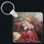 KERSTGEBOORTE MET ENGELEN - MAGIE VAN KERSTMIS SLEUTELHANGER<br><div class="desc">Kleurrijke en magische sfeer van Kerstmis door de Duitse schilder Matthias Grunewald , Details uit de tweede staat van het Isenheim-altaar  , expressieve en intense stijl van de laatmiddeleeuwse Centraal-Europese kunst in de 16e eeuw.Olieverf op hout.</div>