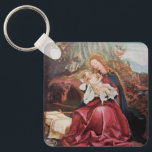 KERSTGEBOORTE MET ENGELEN - MAGIE VAN KERSTMIS SLEUTELHANGER<br><div class="desc">Kleurrijke en magische sfeer van Kerstmis door de Duitse schilder Matthias Grunewald , Details uit de tweede staat van het Isenheim-altaar  , expressieve en intense stijl van de laatmiddeleeuwse Centraal-Europese kunst in de 16e eeuw.Olieverf op hout.</div>