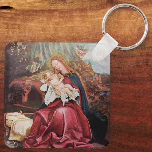 KERSTGEBOORTE MET ENGELEN - MAGIE VAN KERSTMIS SLEUTELHANGER (Achterkant)