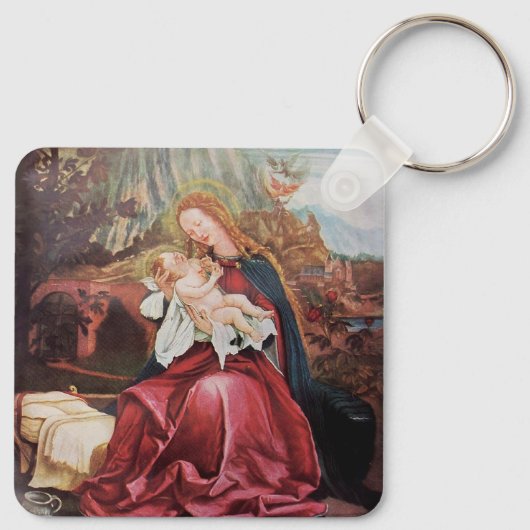 KERSTGEBOORTE MET ENGELEN - MAGIE VAN KERSTMIS SLEUTELHANGER (Achterkant)