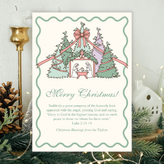 Kerstgeboorte & Schriftuur Christelijk Prettig Ker Feestdagenkaart