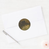 Kerstgeboorte van Christus Kind met dieren Ronde Sticker (Envelop)
