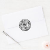 kerstgeboorte van Jezus Joseph Ronde Sticker (Envelop)