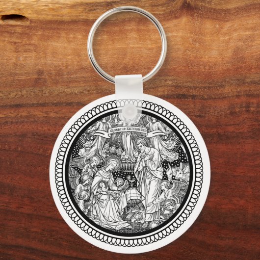 kerstgeboorte van Jezus Joseph Sleutelhanger (Voorkant)
