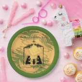 kerstgeboortekollage papieren bordje (Feest)