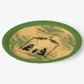 kerstgeboortekollage papieren bordje (Gekanteld)