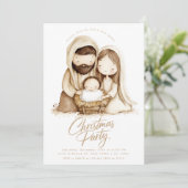 Kerstgeboren Jezus Maria Religieus Kerstmis Kaart (Staand voorkant)