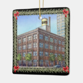 kerstgebouw keramisch ornament (Links)