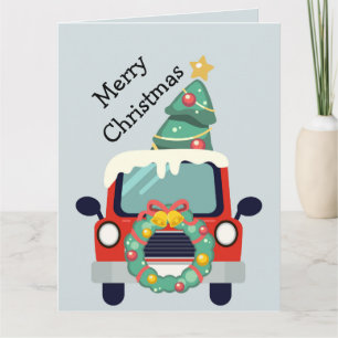 Kerstgebruiken in vrachtwagen voertuig auto kaart
