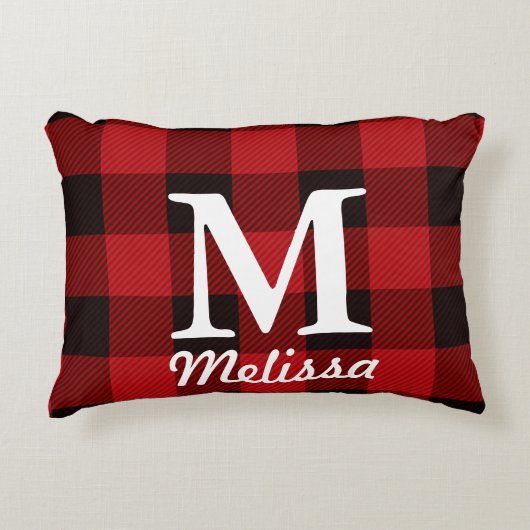 kerstgebuffel met rode buffel decoratief kussen (Voorkant)