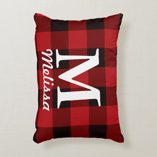 kerstgebuffel met rode buffel decoratief kussen (Voorkant(Verticaal))