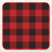 kerstgebuffel met rode buffel kartonnen onderzetters (Voorkant)