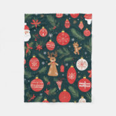 Kerstgedachte omarmen, Prettig kerstfeest Fleece Deken (Voorkant)