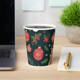 Kerstgedachte omarmen, Prettig kerstfeest Papieren Bekers