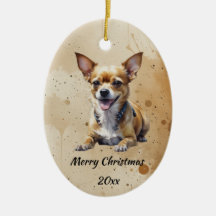 Kerstgedateerde tekst Chihuahua, huisdier hond die