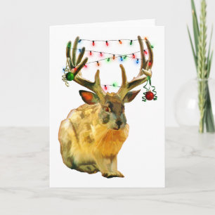 Kerstgedecorreerde jasjaloop feestdagen kaart
